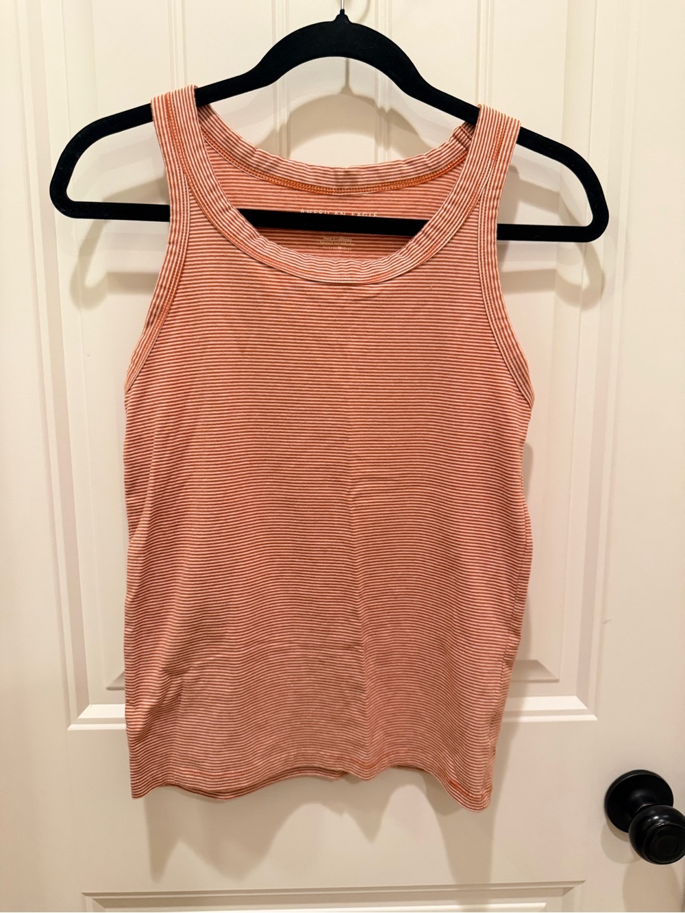 American Eagle Outfitters Striped Peach Tank Top